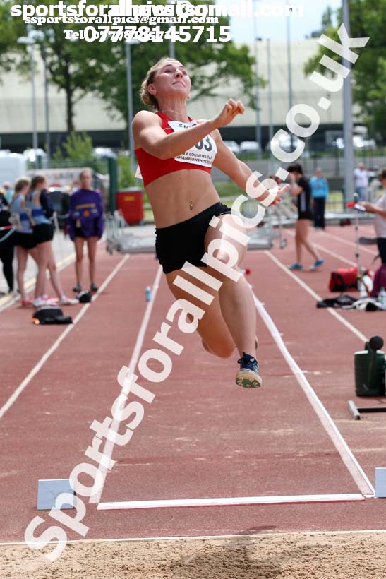 Senior womens long jump, North Eastern Track and Fields Champs., Middlesbrough. Photo: David T. Hewitson/Sports for All Pics